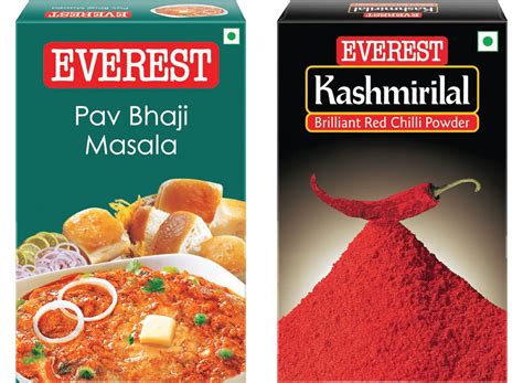Everest spices combo | Pav Bhaji masala 100 Gm | Kashmiri Red Chilli ...