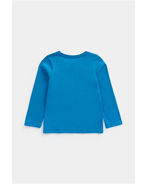 Buy Girls Full Sleeves A-Line Top -Blue Online at Best Price | Mothercare
