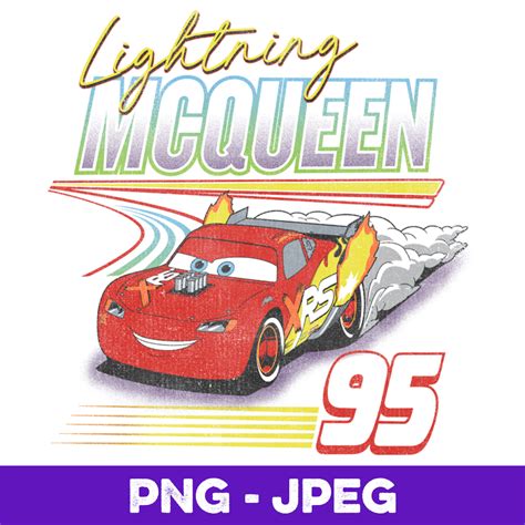 Disney Pixar Cars Lightning McQueen 95 Racer V1 , PNG Design | Inspire ...