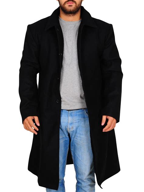 Black Wool Trench Coat For Men | Men Jackets | MauveTree | Trench coat ...