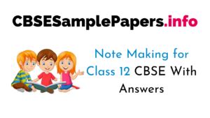Image result for Example of Note Making for Class 12