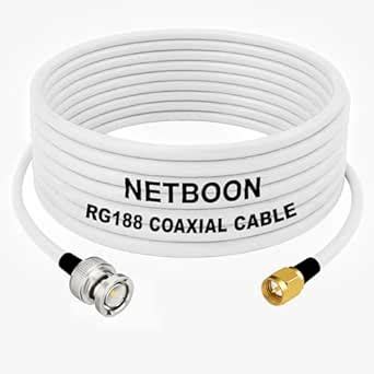 NETBOON RG188 RF Coaxial Cable Assembly With BNC Male to SMA Male ...
