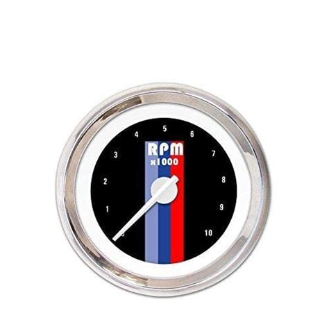 Aurora Instruments 3360 Vintage Autobahn Black Tachometer Gauge (White ...