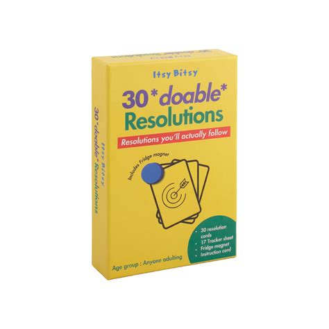 30 Doable Resolutions 1Box – Itsy Bitsy