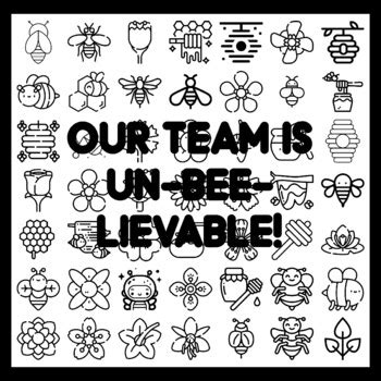 OUR TEAM IS UN-BEE-LIEVABLE! Bee Bulletin Board Activity 3x3 feet ...