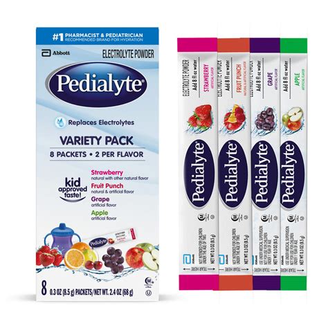 Pedialyte Classic Powder Packs | Electrolyte Drinks for Dehydration ...