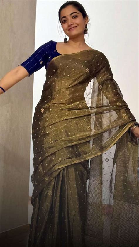 7 Trendy Saree Blouse Design Inspired By Rashmika Mandanna
