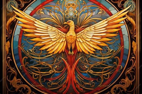 Premium AI Image | Gilded phoenixes symbols of rebirth and resurrection ...