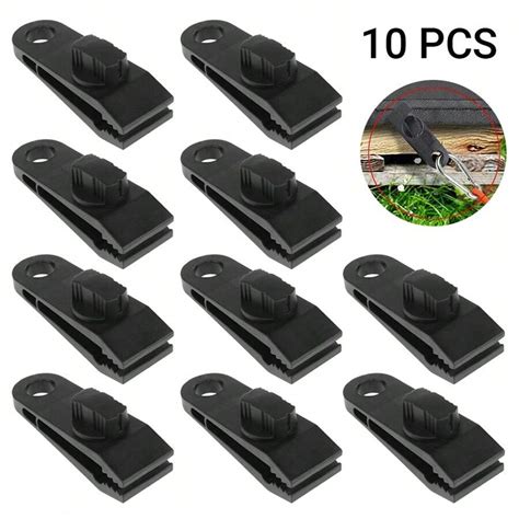 10x Tarp Clips Hangers Thumb Screw Camping Tent Clamps Lock Grip Heavy ...