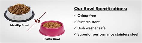 Meat Up Stainless Steel Feeding Bowl For Cat (Buy 1 Get 1 Free), 225ml ...