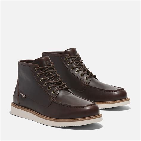 Halbhoher Newmarket Chukka-Boot zum Schnüren für Herren in Dunkelbraun