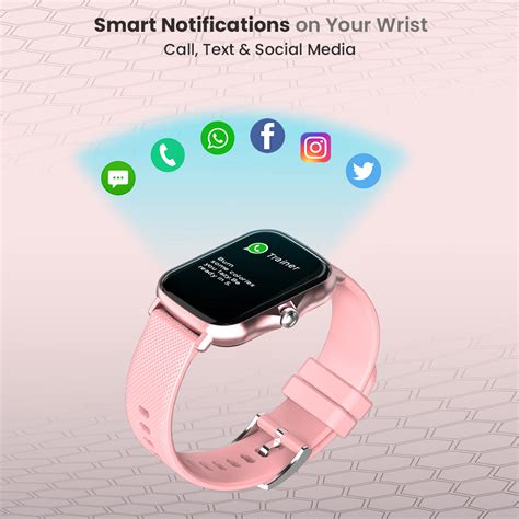 pTron Pulsefit F21+ Fitness Smartwatch (Pink) - pTron India