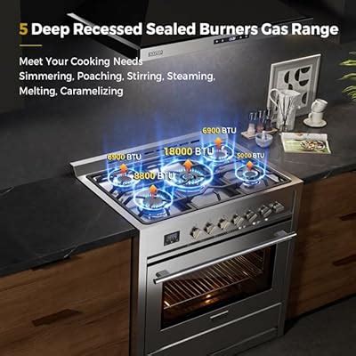 Empava Gas Range, Convection Oven 4.3 Cu. Ft with India | Ubuy