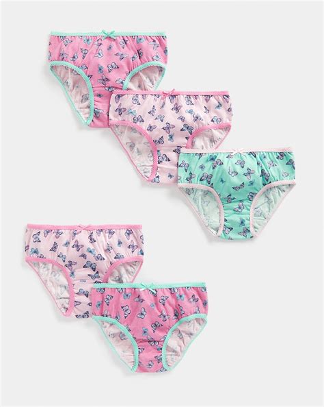 Buy Girls Brief Butterfly Briefs 5 Pack -Multi Online at Best Price ...