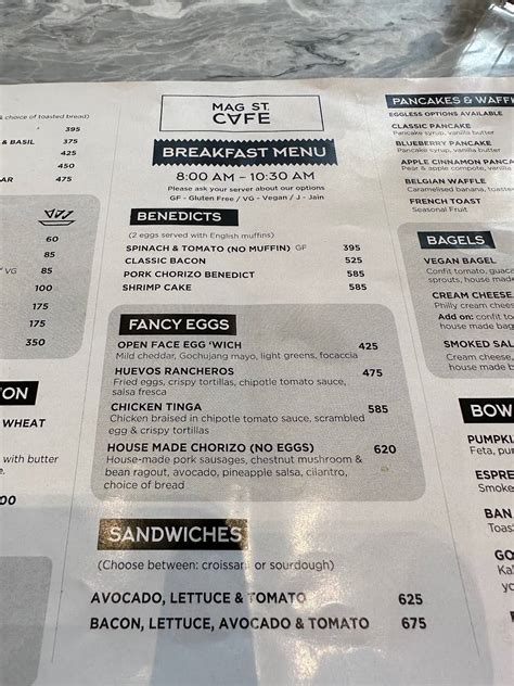 Menu at Mag St. Select Lower Parel, Mumbai, Lobby