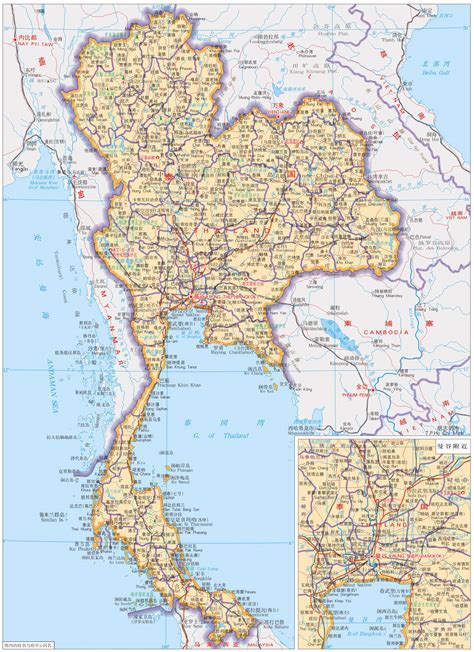 泰国地图 - 泰国地图高清版 - 泰国地图中文版