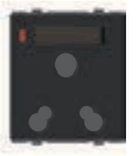 D5332.17 Cube Series Charcoal Black Finish Integral Socket With Switch ...