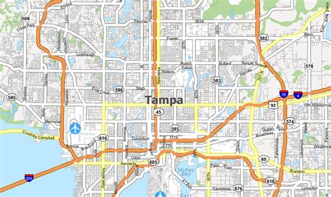Map Of Tampa Florida