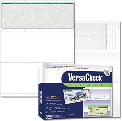 Versacheck Secure Checks 500 Blank Business Voucher Checks Green ...