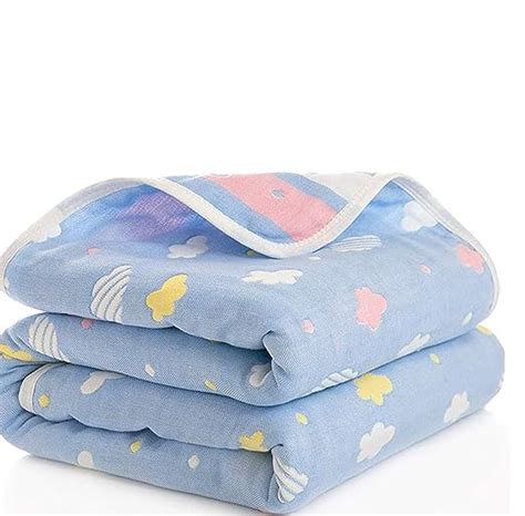 SYGA 110 cm Baby Swaddle Blankets 6 Layer Muslin Swaddle Wrap 100% ...