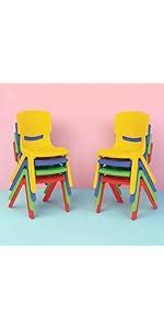 eHomeKart Baby Plastic Kids Chair Set (L33 X B31 X H51 cm, 12 Chairs ...