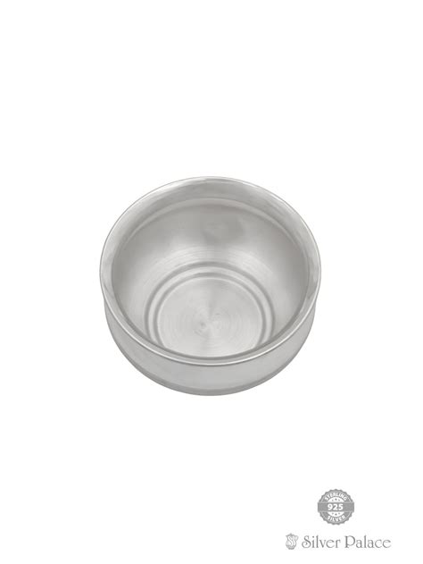 925 Sterling Silver Line Engraving With Dull Design Bowl - Silver Palace