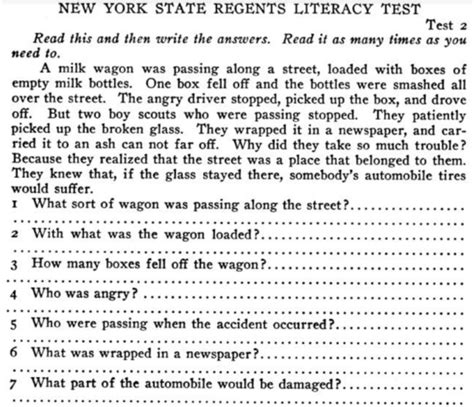 Voting Literacy Tests Examples 的图像结果