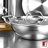 BERGNER Argent TriPly Stainless Steel 20 cm Kadai with Stainless Steel ...