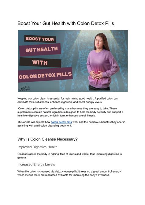 PPT - Boost Your Gut Health with Colon Detox Pills PowerPoint Presentation - ID:13401267
