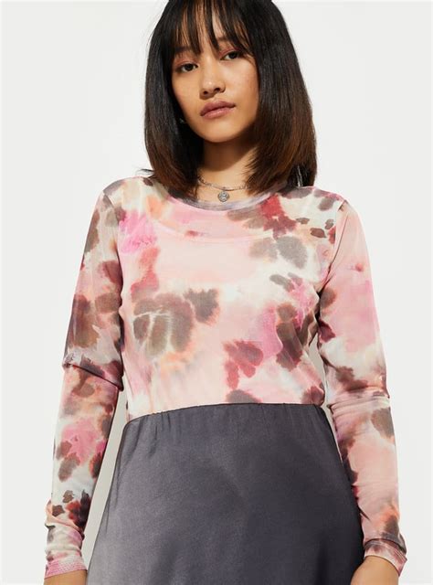 Buy ALAYA F x URB_N Women Printed Mesh Top with Camisole Online at just ...