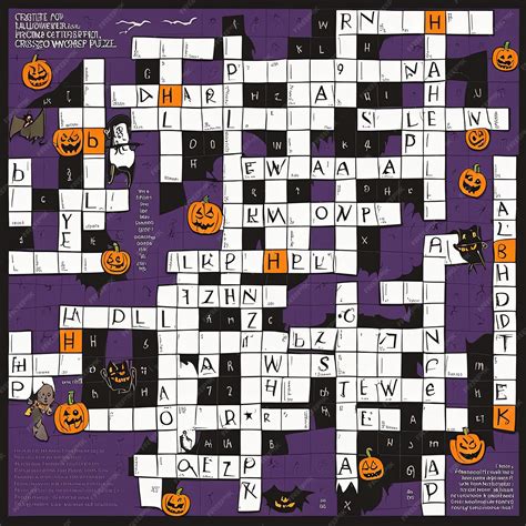 Premium Photo | Halloweenthemed crossword puzzle with spooky clues and ...