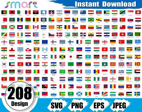 Country Flag Svg Bundlenational Flags Svgregional Flag Svg | Etsy