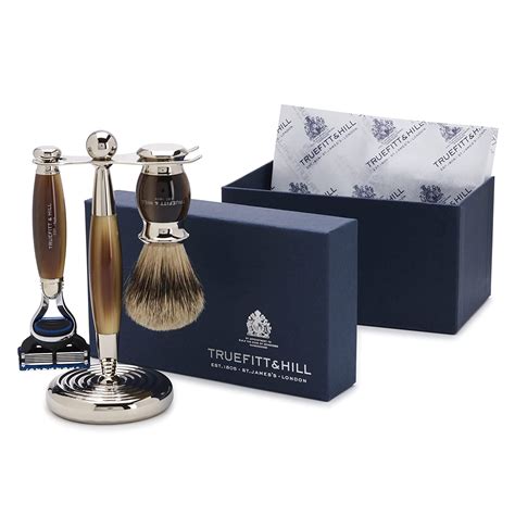 Truefitt & Hill Horn Brown Edwardian Collection Fusion Razor with Supe ...