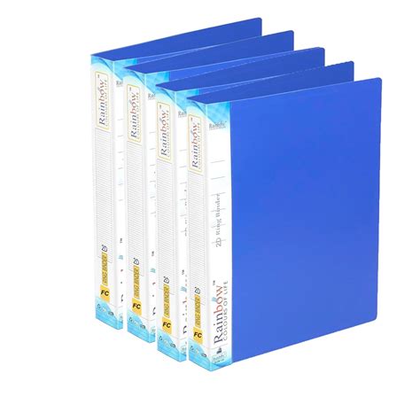 Shuban Plastic File Folder 2D Ring Clip Binder, FC Size Heavy Plastic ...