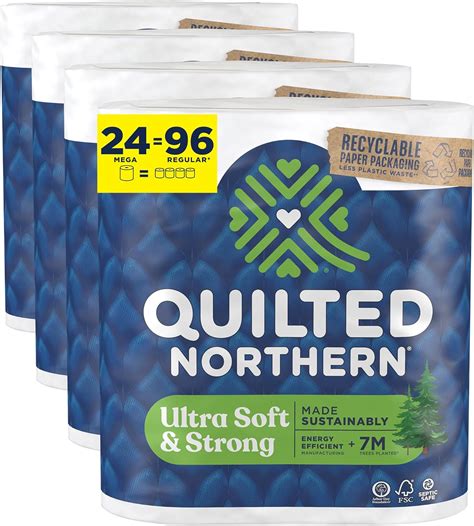 Amazon.com: Quilted Northern Ultra Soft & Strong Toilet Paper, 24 Mega ...