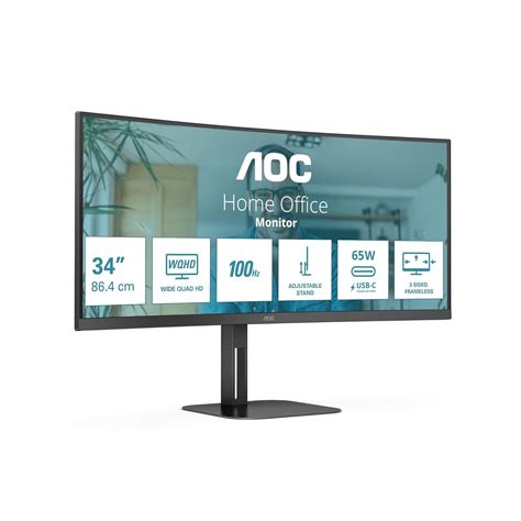 AOC LED Curved-Display CU34V5C - 86.4 cm (34") - 3440 x 1440 UWQHD ...