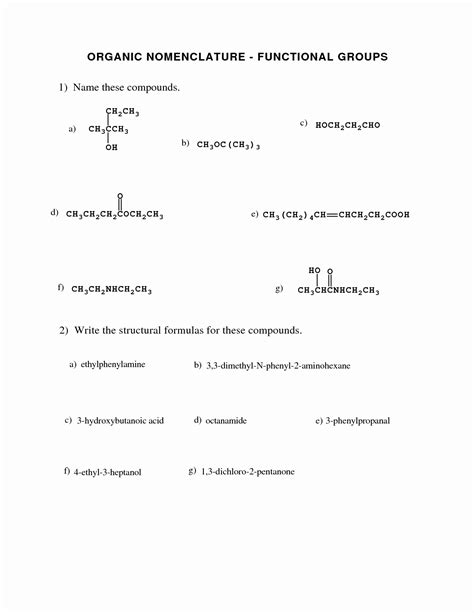 Image result for Functional Group Practice Problems Workbook
