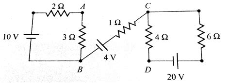 In the circuit shown in Fig. 5.79, determine the voltage drop between A ...