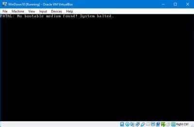 Image result for No Bootable Medium Found VirtualBox Fix