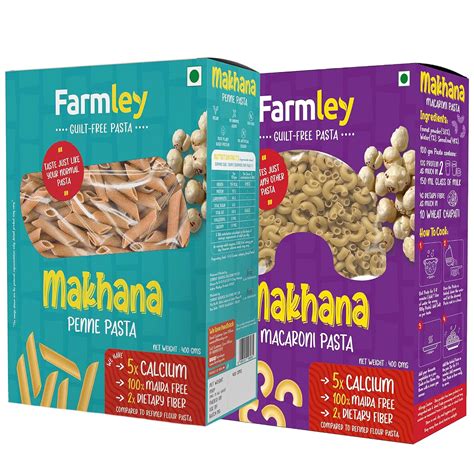 Farmley Makhana Macaroni & Penne Pasta | High Protein Healthy Diet ...