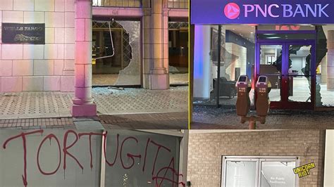 Wells Fargo and PNC Bank Windows Smashed in 'Stop Cop City' Demo ...