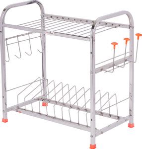 Kitchenify Utensil Kitchen Rack Steel Plate Stand Holder Cup/Glass ...