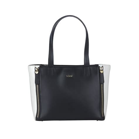 VARICK WOMEN'S TOTE BAG - CHARCOAL BLACK, PEARL WEISS