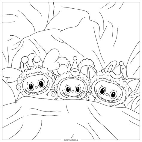50 desenhos de Labubu para colorir (PDF e PNG grátis)