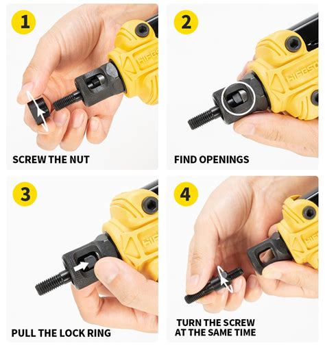 +Using the Fastenpro Threaded Insert Rivet Gun 的图像结果