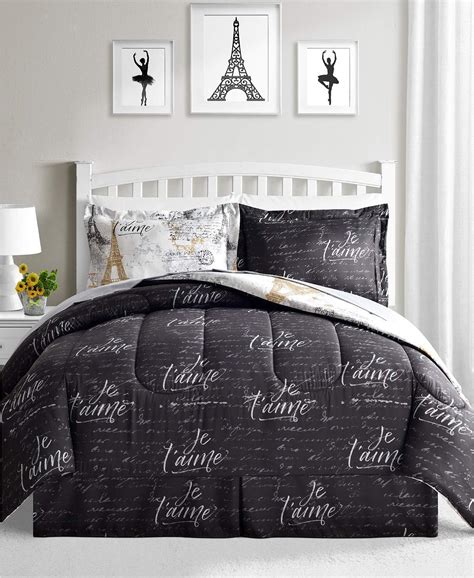 Fairfield Paris Queen Bedding Comforter Set Black India | Ubuy