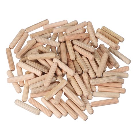 Uxcell Wooden Dowel Pins 15/16" x 3/4" (8mm x 20mm) Fluted Dowels for ...