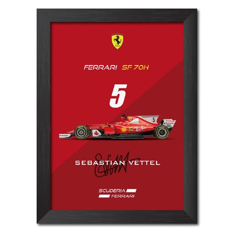 TenorArts Sebastian Vettel Formula One Car Poster Ferrari SF70H ...