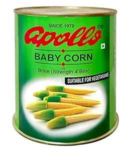 APOLLO Baby Corn in Brine/Fresh Baby Corn (Strenth 4" Brix)- 800 GM ...