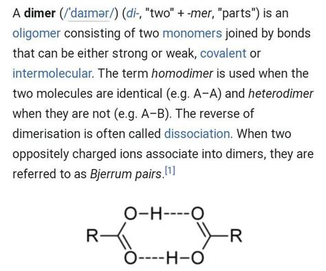 can anyone plz explain dimer and polymer for beginners - Brainly.in